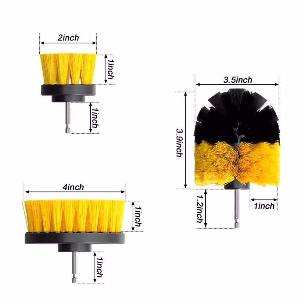Nordara 3-Piece Drill Cleaning Brush Set in Yellow – 2
