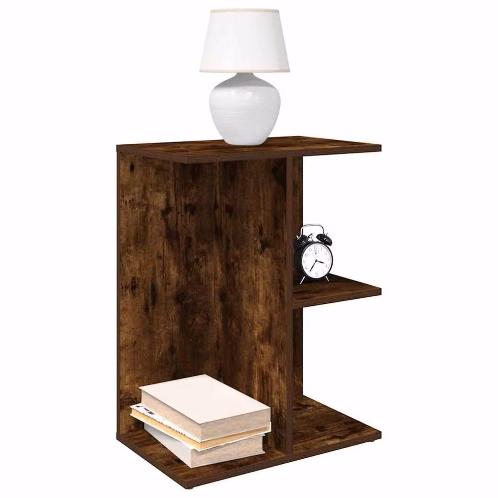 Berkfield Home Elegant Bedside Tables, 2 Piece Set in Smoked Oak Brown, W/D/H: 46.5 x 29 x 61 cm – 1