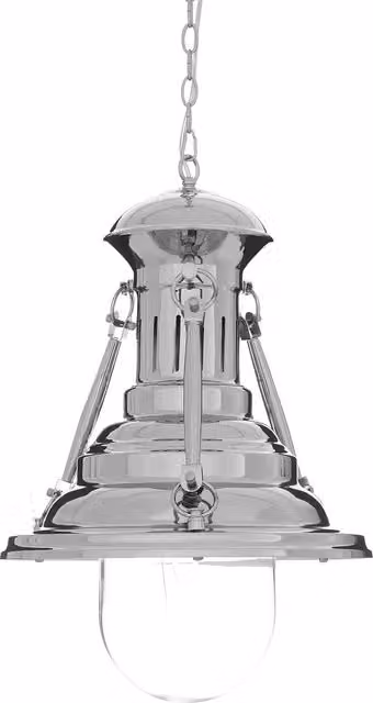 Orsina Lexington Large Lighthouse Pendant Light in Silver and Chrome – 1