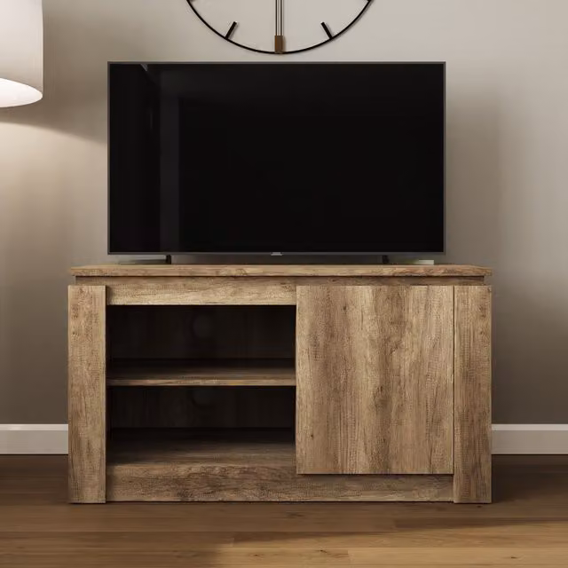 GFW Canyon Compact 1 Door TV Cabinet in Brown Wood