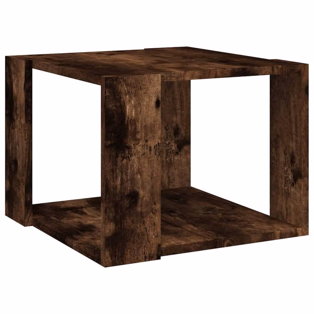 Berkfield Home Decorative Coffee Table in Smoked Oak Brown, W/D/H: 40 x 40 x 30 cm – 2