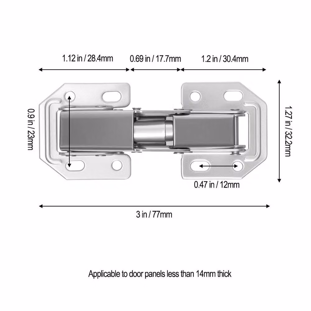 FLAVORA 20 Pack Soft Close Clip On Kitchen Cupboard Cabinet Door Hinges in Silver – 2