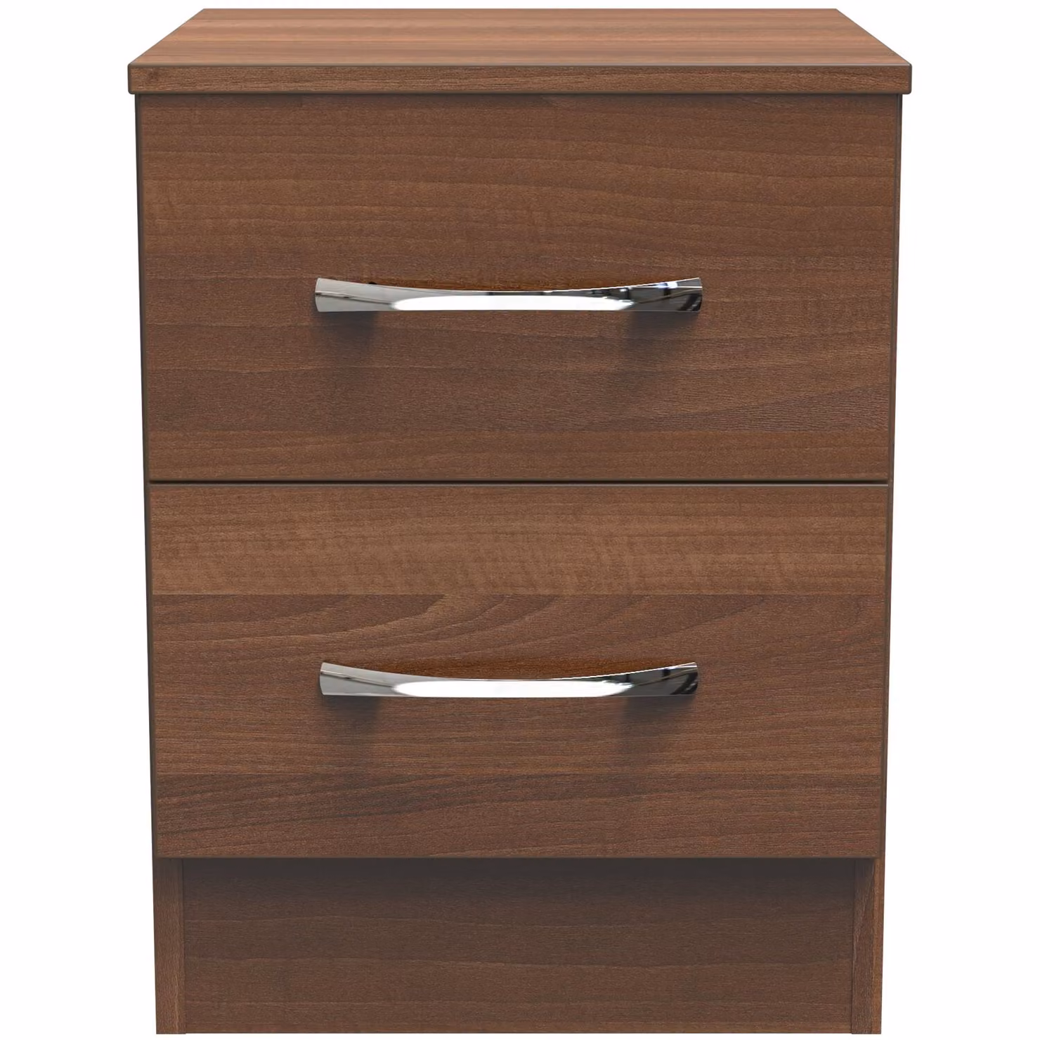 Avon Ready Assembled 2 Drawer Bedside Cabinet in Walnut Brown – 2