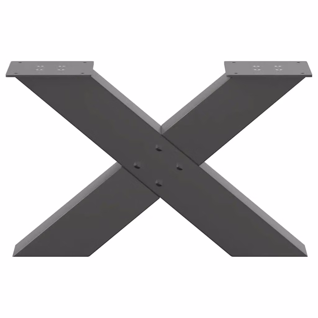 Berkfield Home X-Shaped Coffee Table Legs, 2 Piece Anthracite Steel Set, H 50 x W 30-31 cm – 4