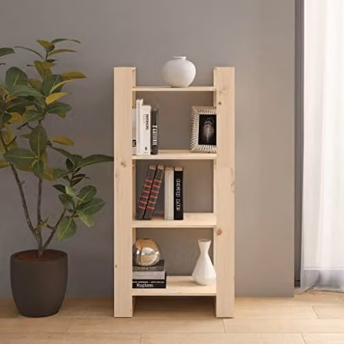 vidaXL Solid Wood Book Cabinet and Room Divider, W/D/H: 60 x 35 x 125 cm – 2