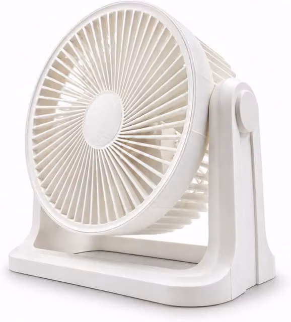 EMtronics 9 Inch Turbo Table Fan, White