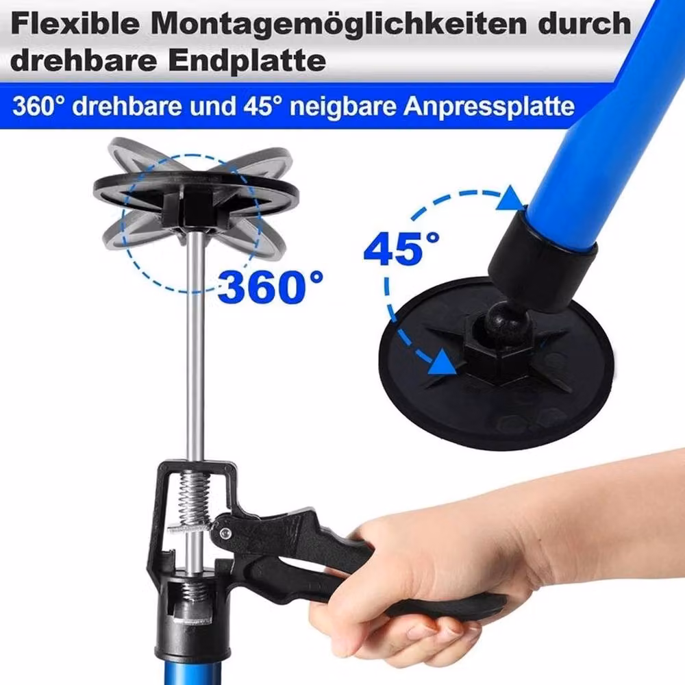 SPETLEK 2 Pack Blue Telescoping Plasterboard Support Poles, Adjustable 115-290 cm – 4