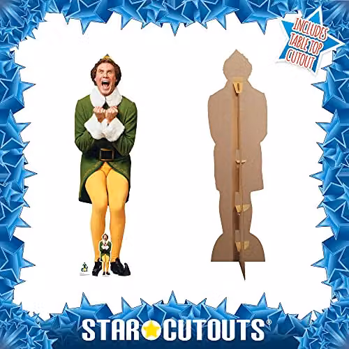 Star Cutouts Buddy the Elf Lifesize Christmas Cardboard Cutout, Height: 187 cm – 3
