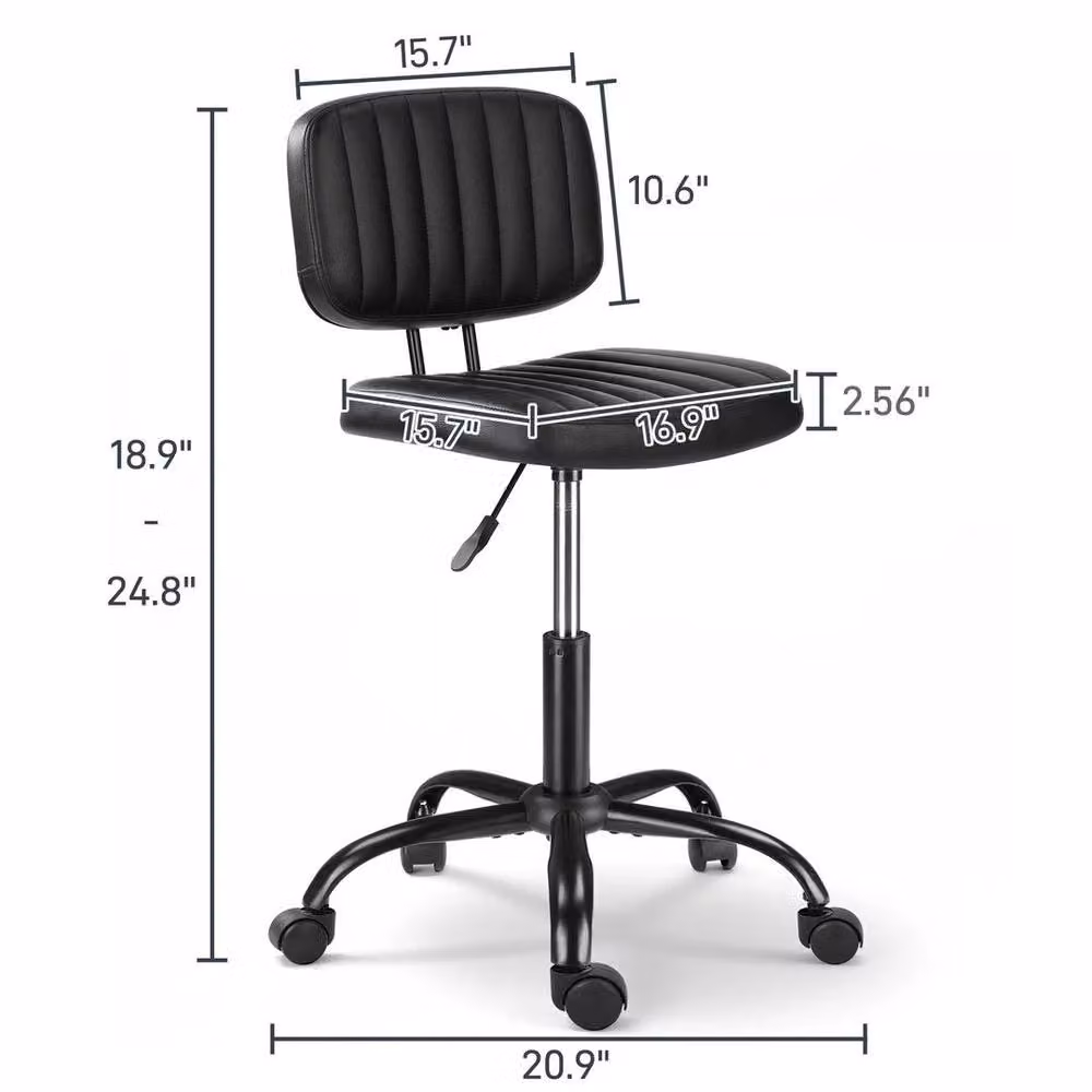 EONLION Adjustable Beauty Spa Salon Stool, Round Swivel Chair in Black – 2