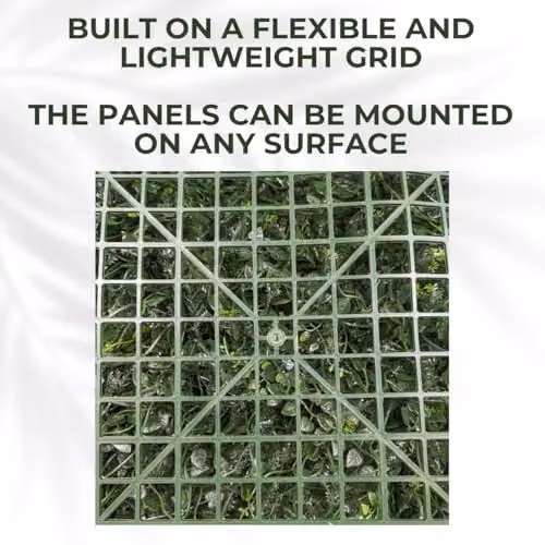 Ark Mat Hedgerow Artificial Plant Wall Panel, Green, W: 100 cm, H: 100 cm – 5