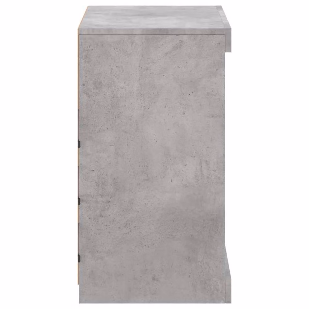 Berkfield Home Sideboard with Integrated LED Lights in Concrete Grey, W: 60.5 cm, D: 37 cm, H: 67 cm – 4