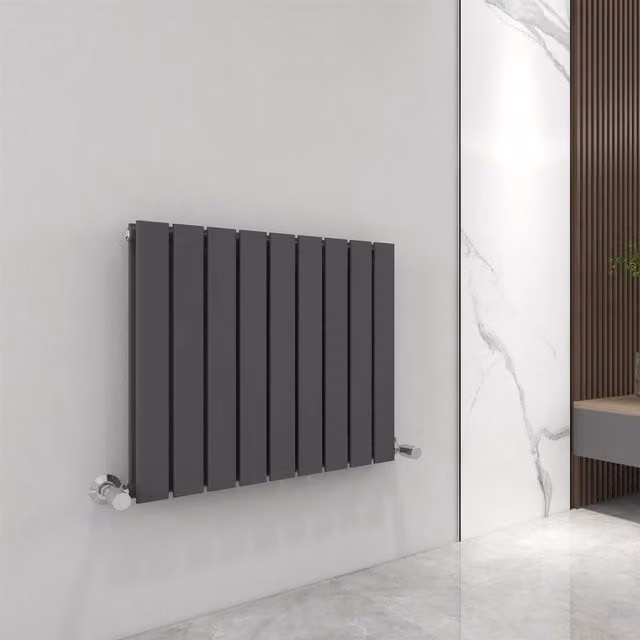 MCC Direct Designer Flat Panel Double Radiator in Anthracite Grey, H: 60.0 cm, W: 61.2 cm