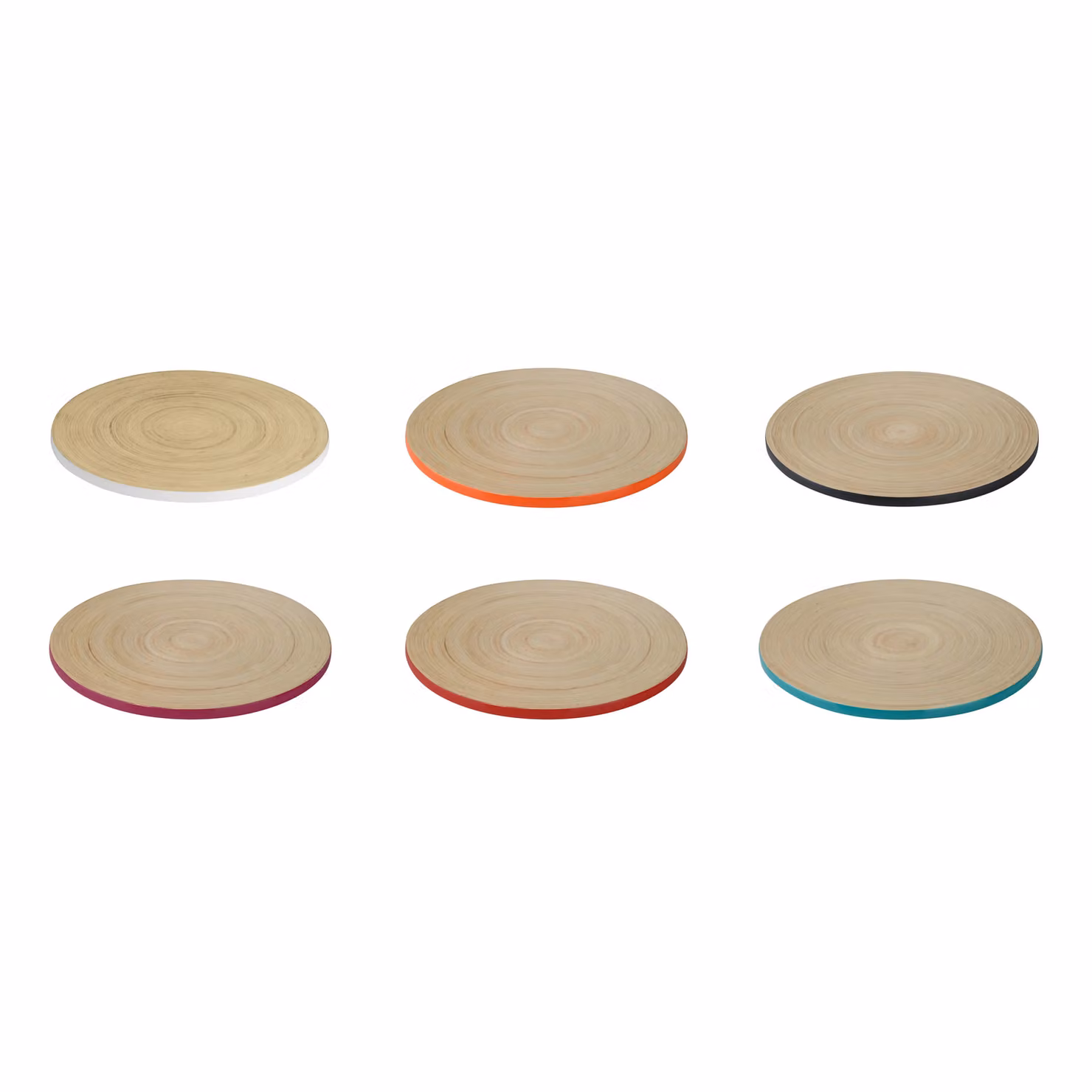 Orsina Bamboo Round Placemat by Maison by Premier, Red and Orange, Diameter: 35 cm – 2