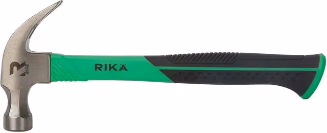 Rikä Fibreglass Claw Hammer, 0.57 kg, Green