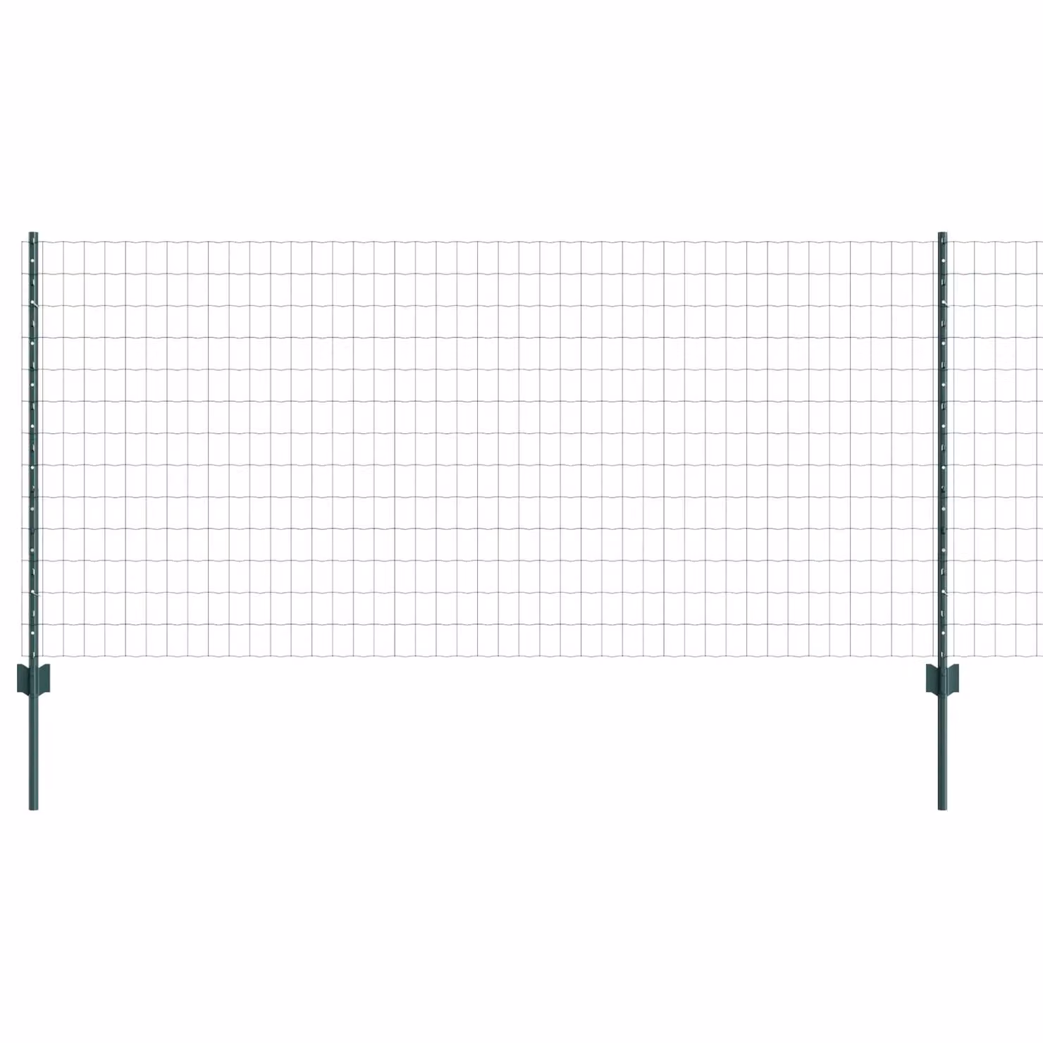 Berkfield Home Euro Fence Green Steel with 11 U-Posts, 1 x 25 m – 2