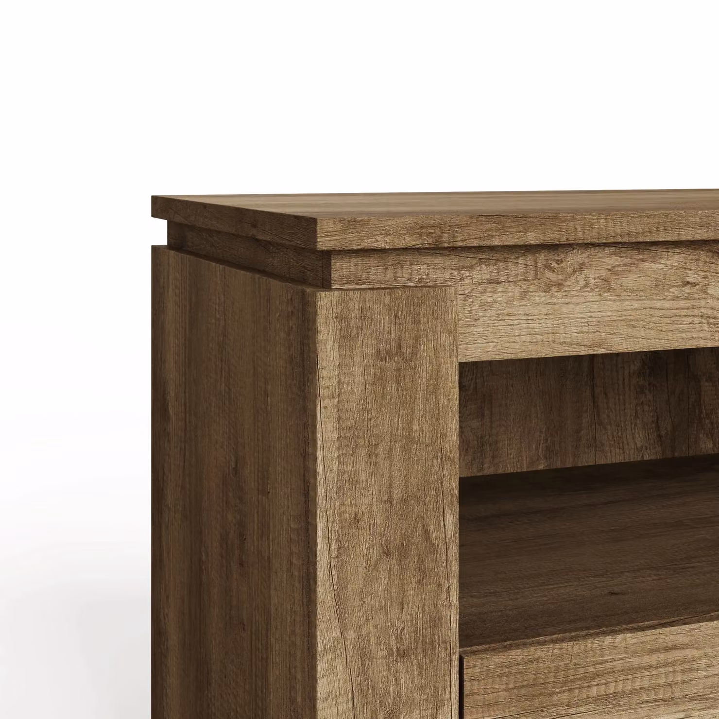GFW Canyon Rustic 2 Drawer TV Unit in Brown and Grey – 4