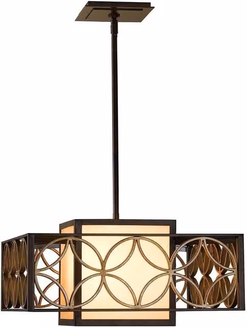 Elstead Remy 1 Light Ceiling Pendant Bar in Heritage Bronze with Gold and Brass Accents, E27
