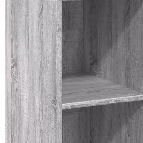 vidaXL Modern Grey Highboard with Hinged Doors and Internal Shelves, W/D/H: 30 x 41 x 124 cm – 3