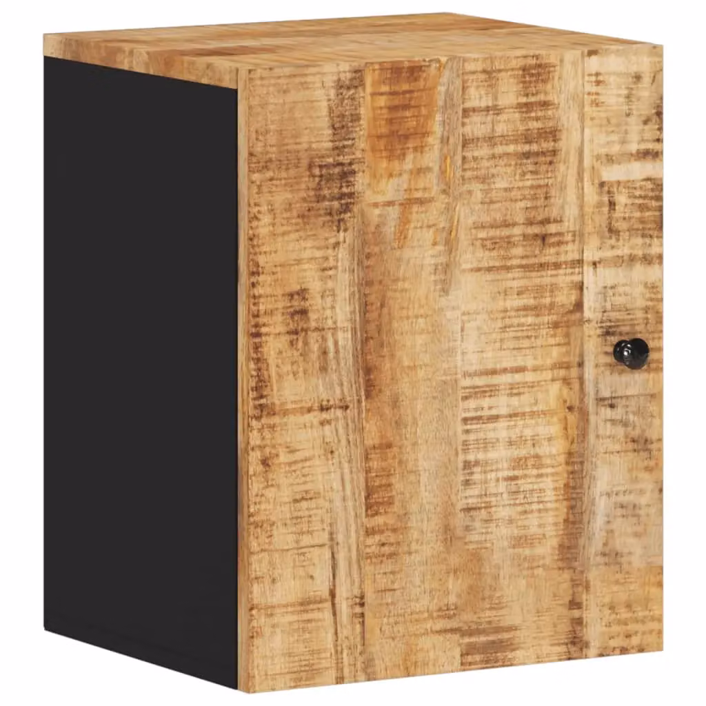 Berkfield Home Brown Mango Wood Bathroom Wall Cabinet W: 38 cm, D: 33 cm, H: 48 cm – 2