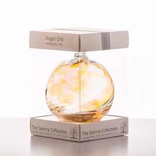Sienna Glass Yellow Angel Orb Hanging Glass Ornament – 3