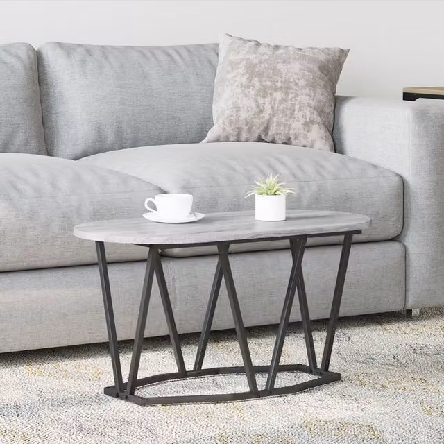 Berkfield Home Sonoma Coffee Table in Grey, W/D/H: 80 x 40 x 40.5 cm