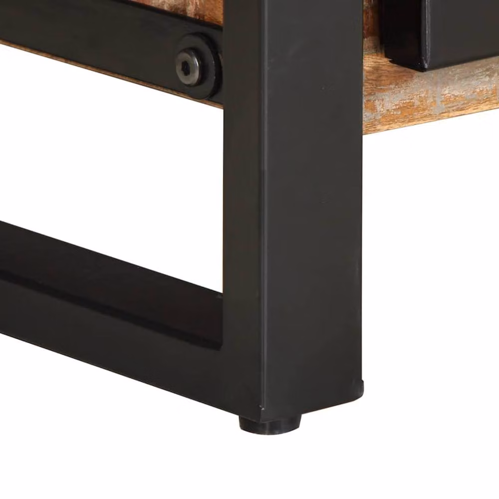 Berkfield Home Multicolour Reclaimed Solid Wood Coffee Table W: 90 cm, D: 50 cm, H: 36 cm – 4