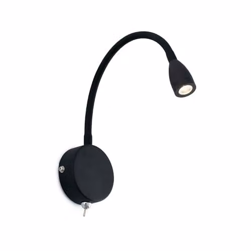 Netlighting Loke Adjustable LED Indoor Wall Reading Lamp in Black – 1