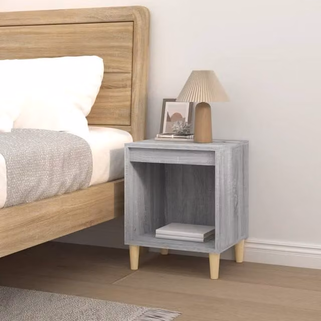 Berkfield Home Elegant Bedside Cabinet in Grey Sonoma, W/D/H: 40 x 35 x 50 cm – 1