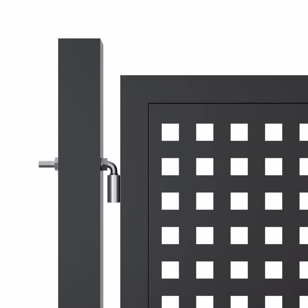 Berkfield Home Durable Steel Garden Gate in Anthracite Grey, W: 300 cm, H: 150 cm – 4