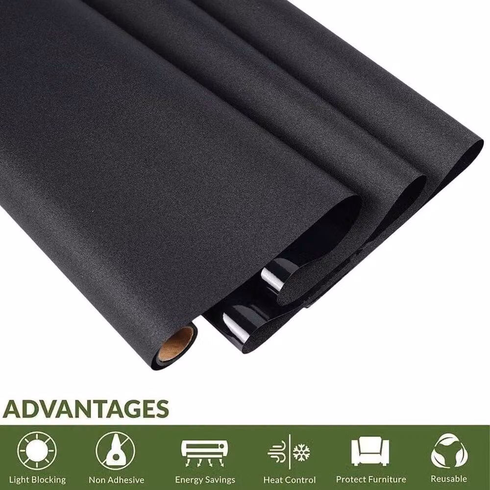 NESTLUNE Black Total Window Film Sun Blocking Covering, W: 100 cm, H: 150 cm – 4