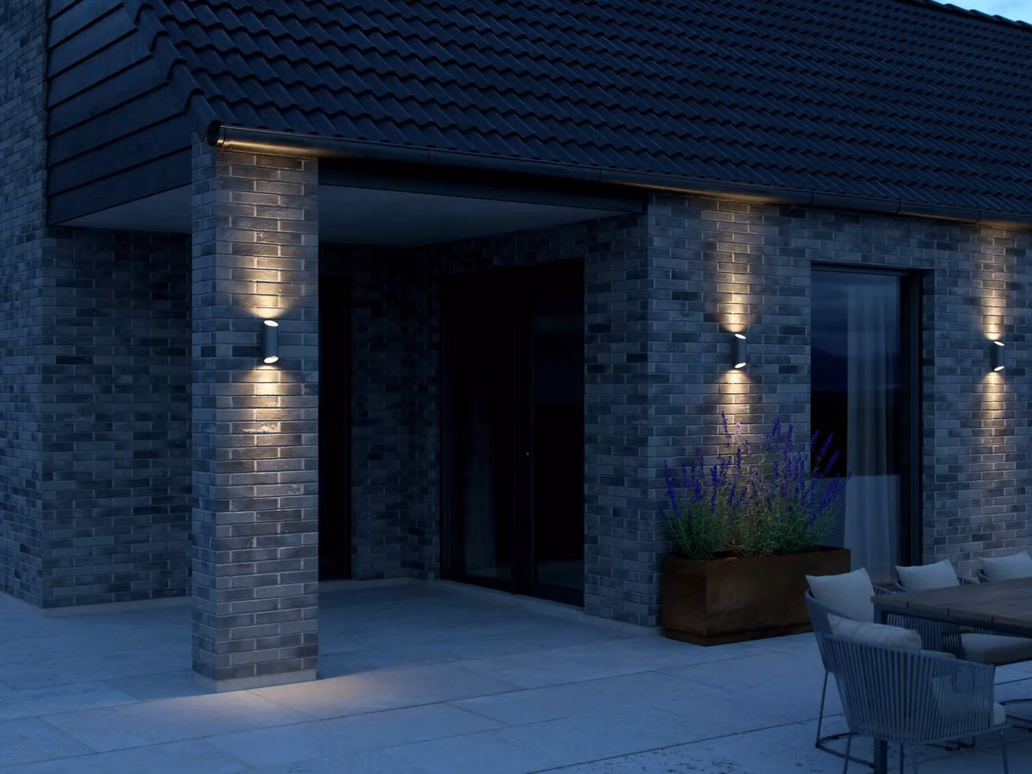 Nordlux Nico Modern Round Outdoor Wall Light in Black Metal with GU10 Socket, IP54 Rated – 4