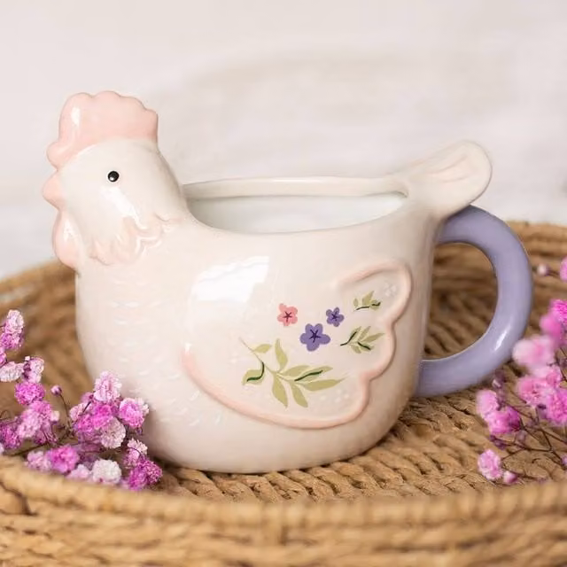 Uniqueful Floral Ceramic Mug, Multicolour, 250 ml