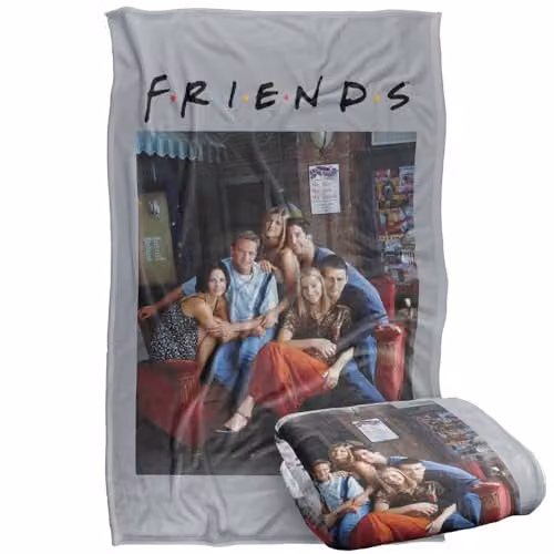 Warner Bros. Friends Characters Silky Touch Super Soft Fleece Throw Blanket, Multicolour, W: 91.44 cm x L: 147 cm – 1