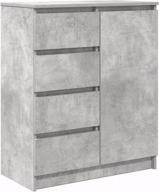 Berkfield Home Sideboard with Drawers in Concrete Grey, W/D/H: 71 x 35 x 84 cm – 1