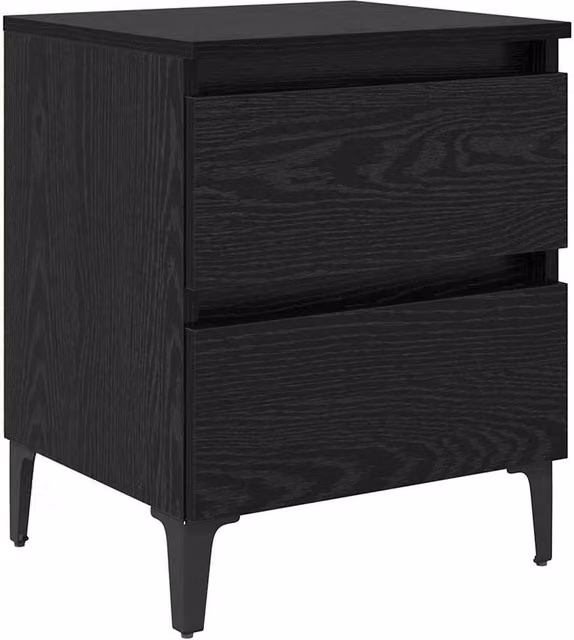 Berkfield Home Black Oak Bed Cabinet W/D/H: 40 x 35 x 50 cm