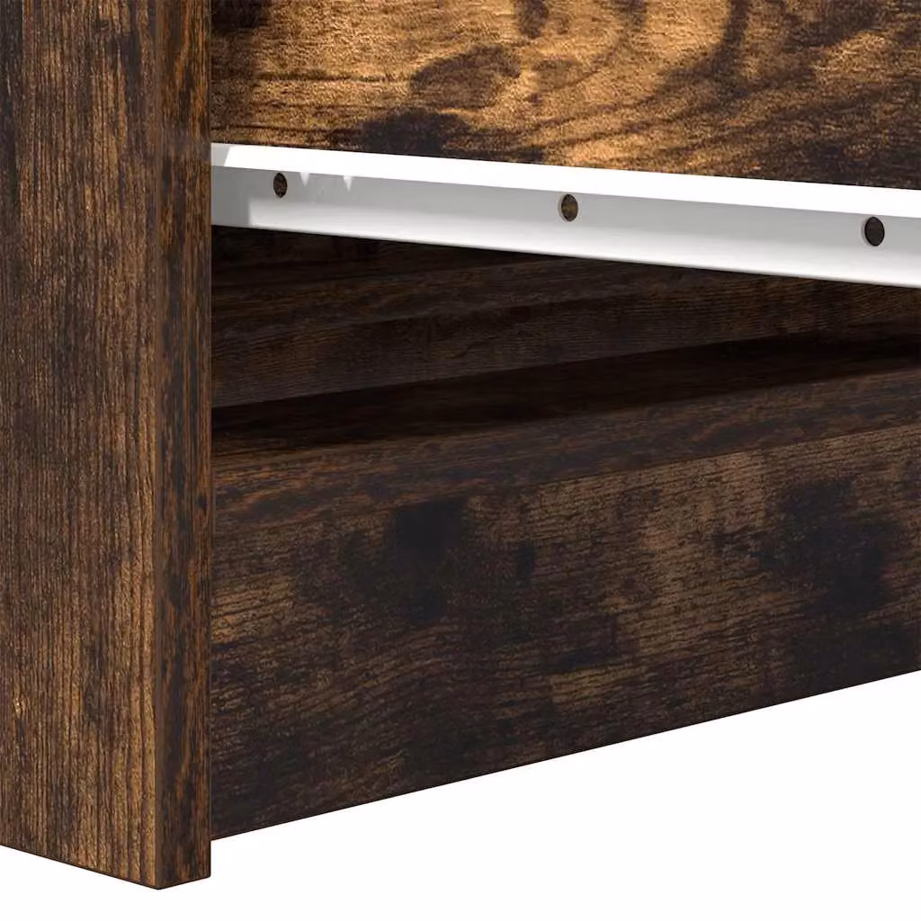 Berkfield Home Smoked Oak Sideboard in Brown, W/D/H: 100 x 35 x 99 cm – 5