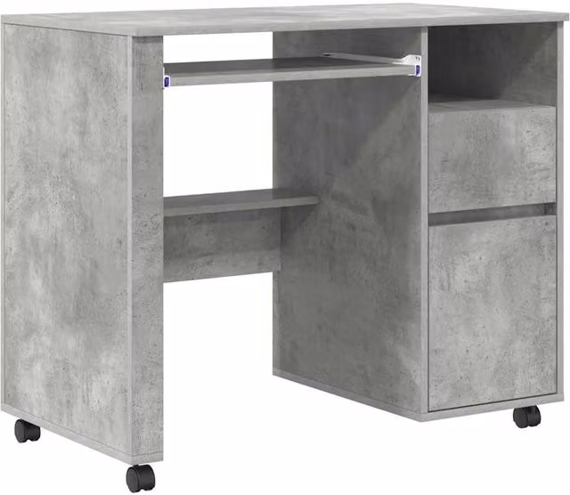 Berkfield Home Modern Concrete Grey Computer Desk in MDF