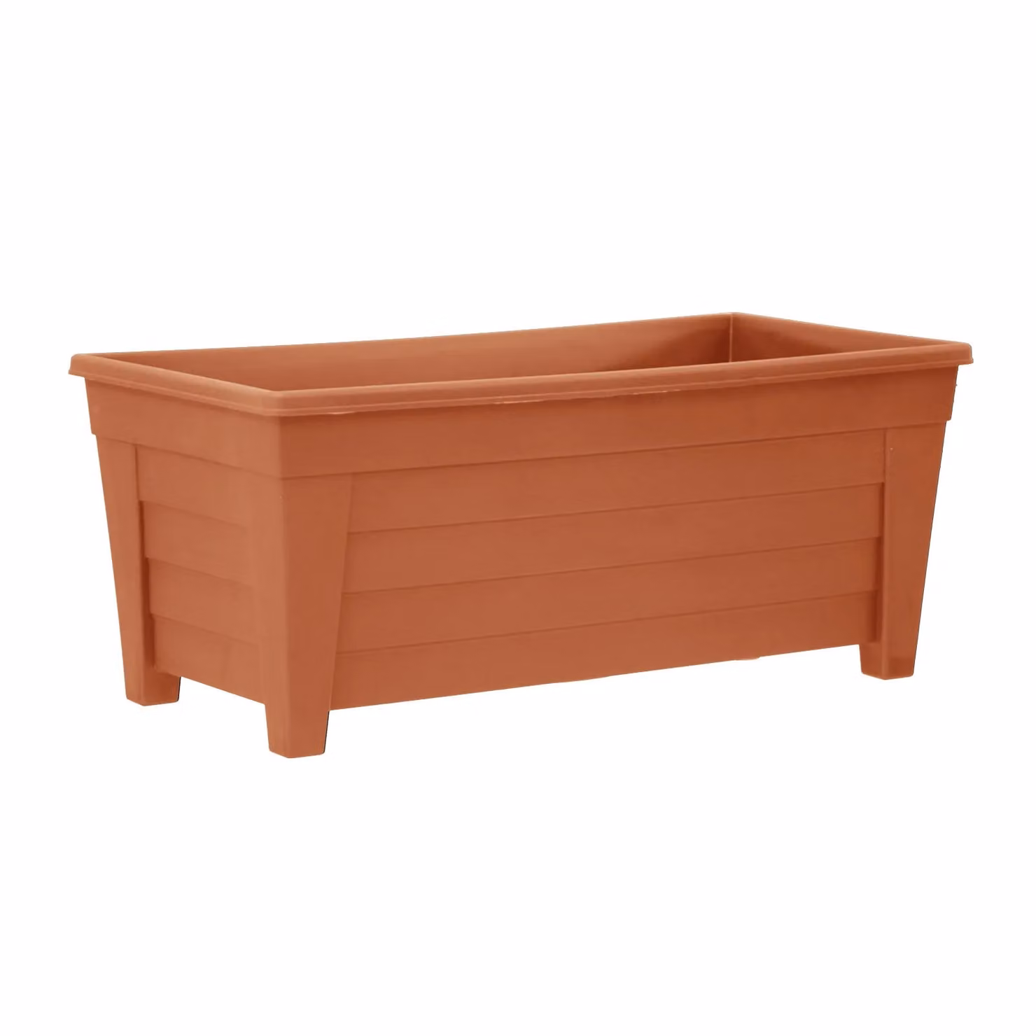 Simpa Grosvenor Plastic Trough Planter, Brown, Length: 55 cm – 2
