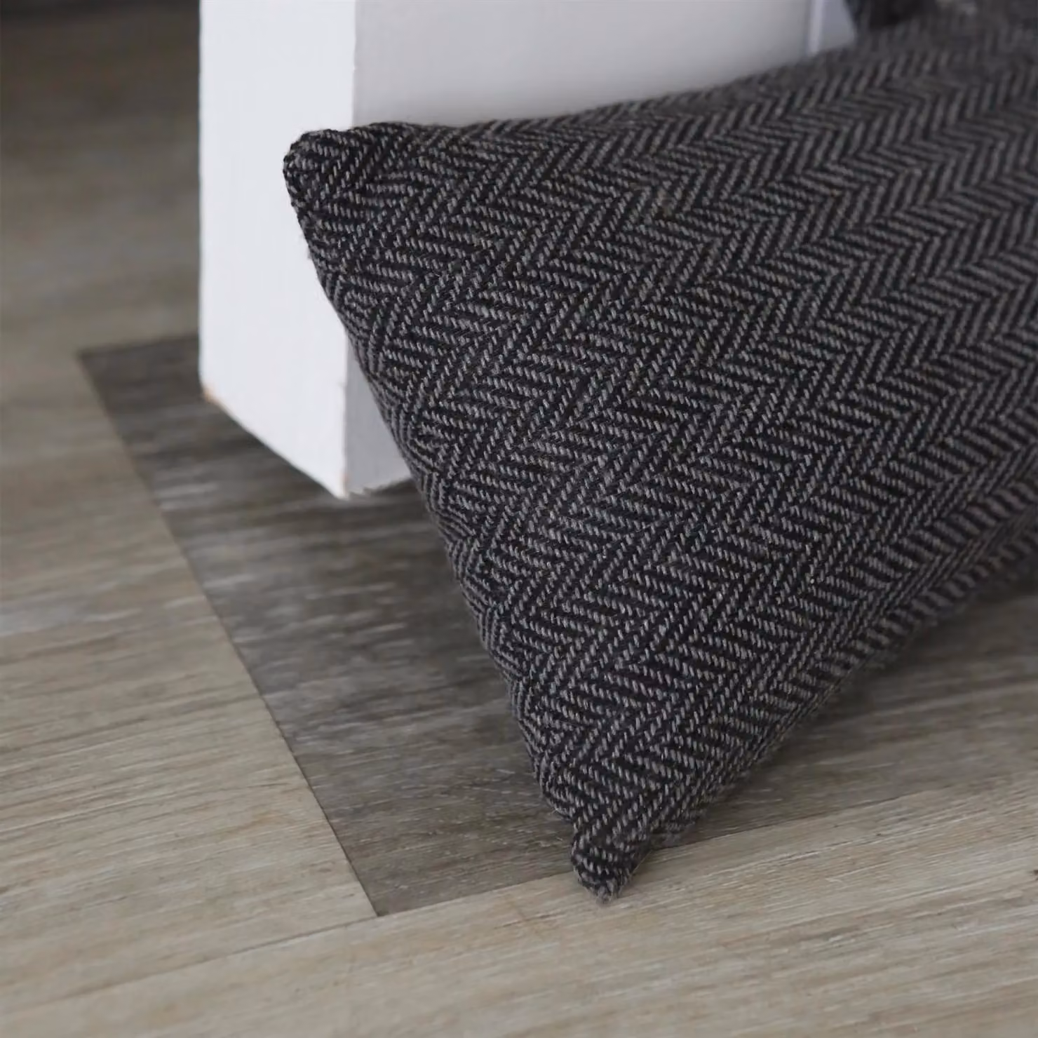 Nicola Spring Herringbone Draught Excluders, Grey, Pack of 2, Length: 79 cm – 11
