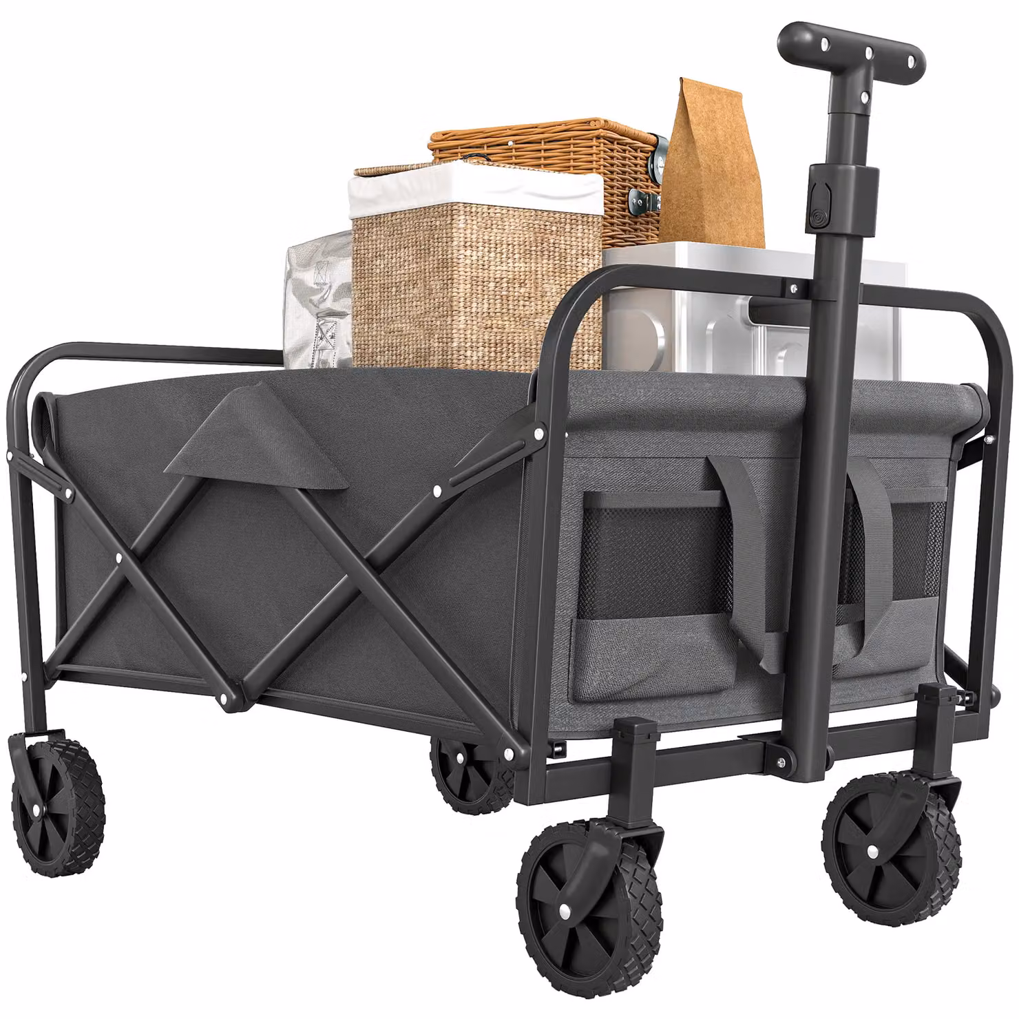 Outsunny 93L Heavy Duty Festival Trolley on Wheels, Grey – 9