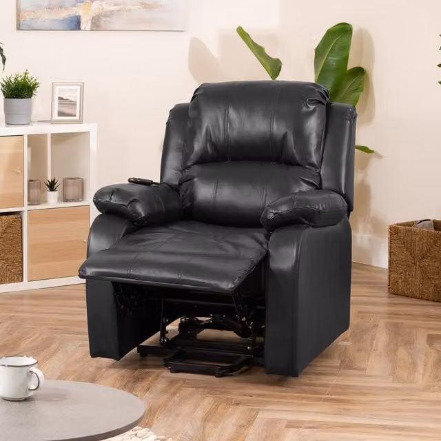 Artemis Home Northfield Dual Motor Massage and Heat Riser Recliner Chair in Black