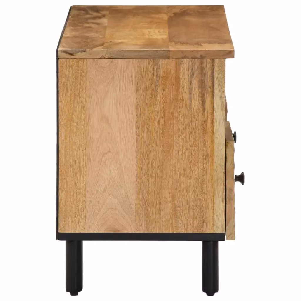 Berkfield Home Industrial Mango Wood TV Cabinet in Brown, W/D/H: 100 x 33 x 46 cm – 3