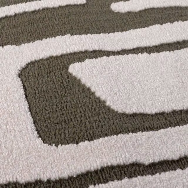 The Rugs Loft Modern Abstract Textured Striped Runner, Green, Grey and Multicolour, W: 80 cm, L: 300 cm