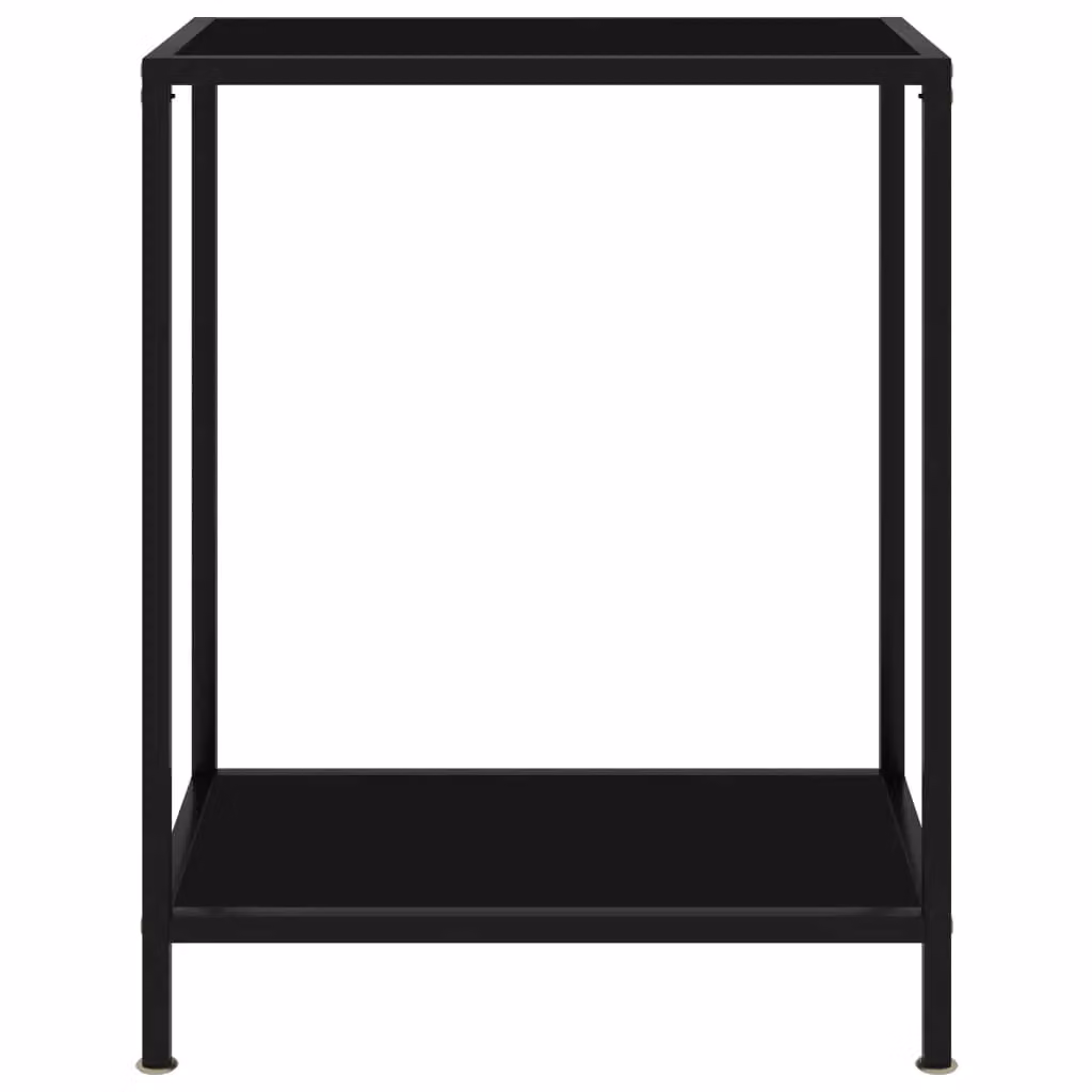 Berkfield Home Modern Black Console Table with Tempered Glass, W/D/H: 60 x 35 x 75 cm – 2