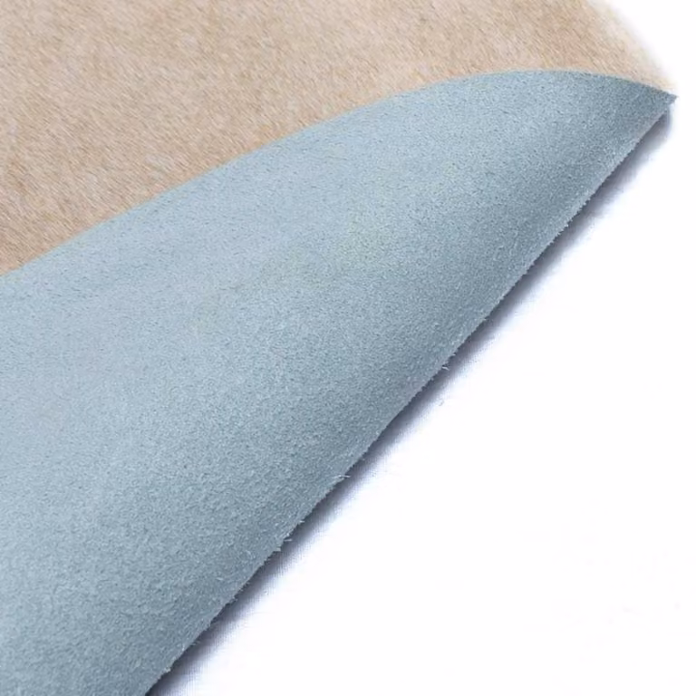 Berkfield Home Real Cow Hide Rug, Beige, Diameter: 150 cm