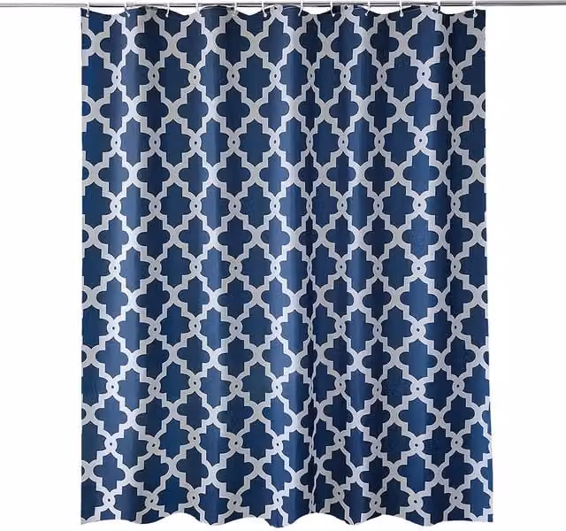 Neel Blue Mandala Polyester Water-Resistant Shower Curtain in Blue, W/D/H: 180 x 180 x 200 cm – 1