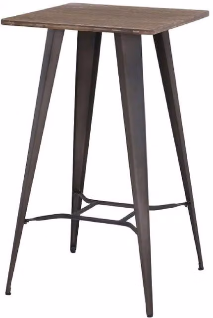 netfurniture Mayfair Rustic Square Bar Table in Black