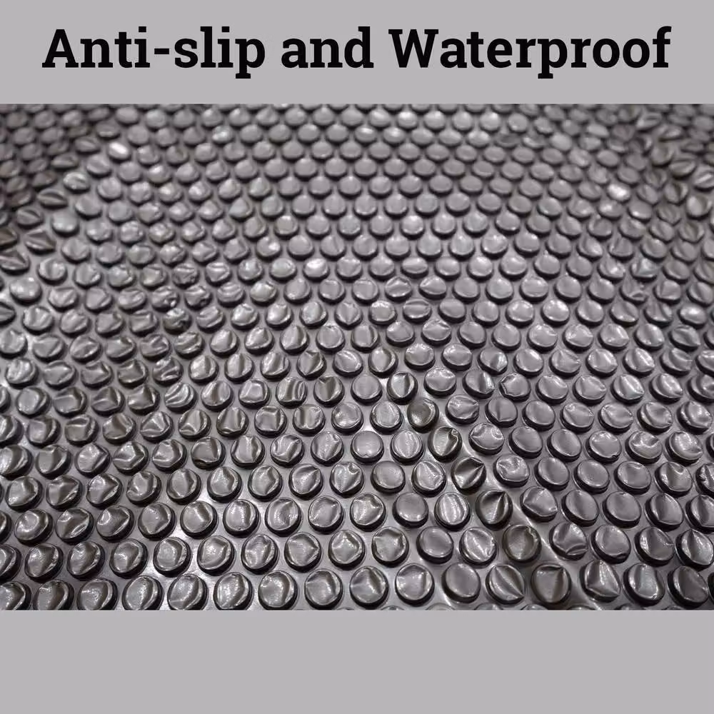 Shatchi Round Thermal Solar Bubble Mat for 4 to 6 Person Hot Tub Spas in Grey – 3