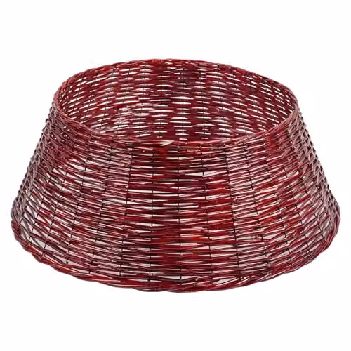VFM e-Store Red Christmas Tree Skirt Decoration, W/D: 70 x 70 cm