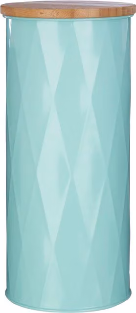 Orsina Geometric Airtight and Leakproof Metal Storage Canister in Turquoise Green